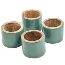 Kevin Mango Wood Napkin Rings (Set of 4)